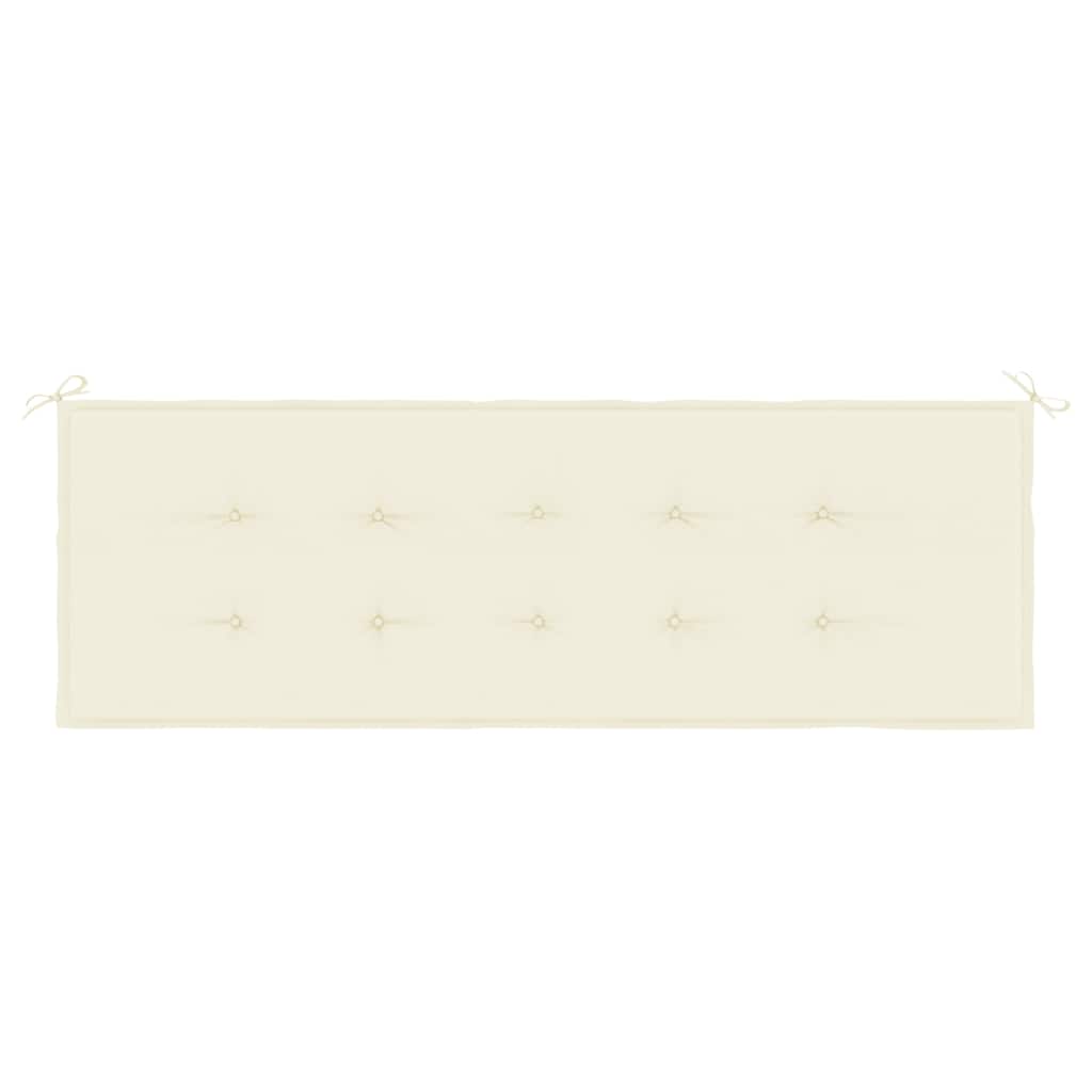 Gartenbank-Auflage Creme 150x50x3 cm Oxford-Gewebe