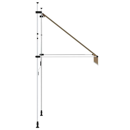 Einziehbare Markise Handbetrieben 150 cm Gelb/Blau Gestreift