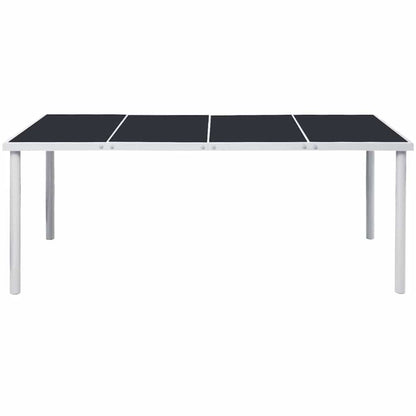Gartentisch 190x90x74 cm Schwarz Stahl