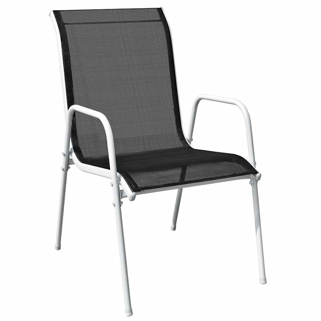 3-tlg. Bistro-Set Stahl Schwarz