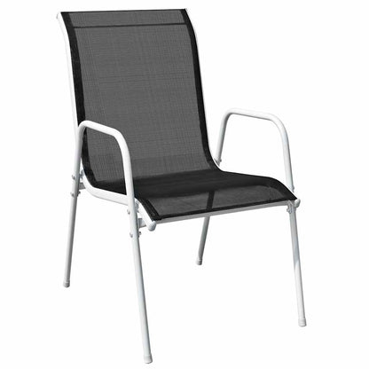 3-tlg. Bistro-Set Stahl Schwarz