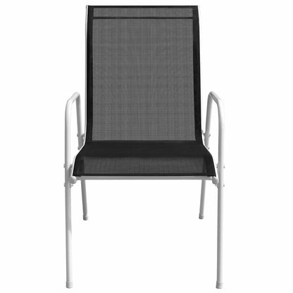 3-tlg. Bistro-Set Stahl Schwarz