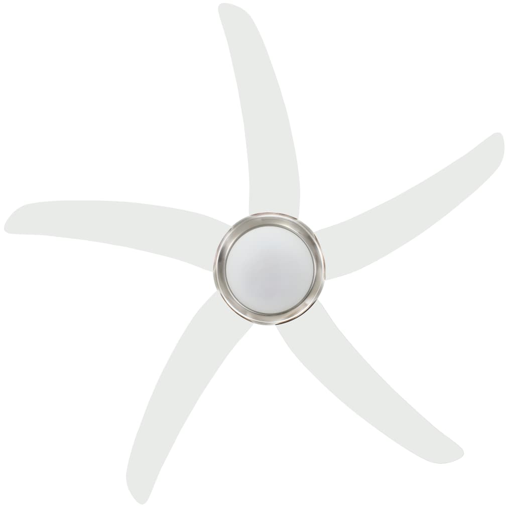 Ventilateur de plafond décoratif avec ampoule 128 cm blanc