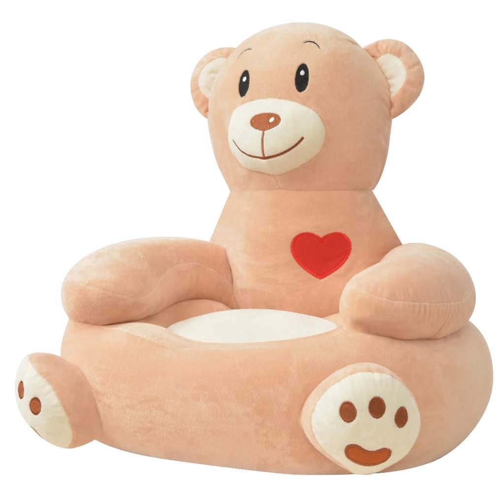 Plüsch-Kindersessel Bär Braun