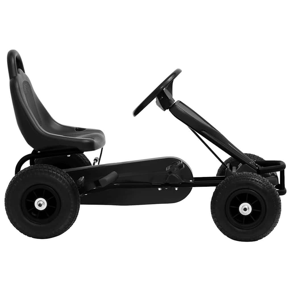 Pedal Go-Kart mit Luftreifen Schwarz