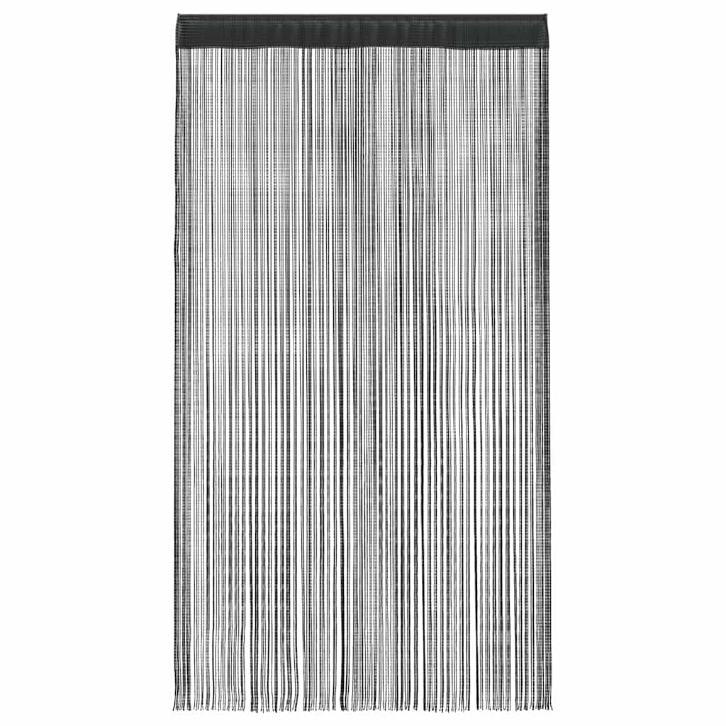 Fadenvorhänge 2 Stk. 100 x 250 cm Schwarz