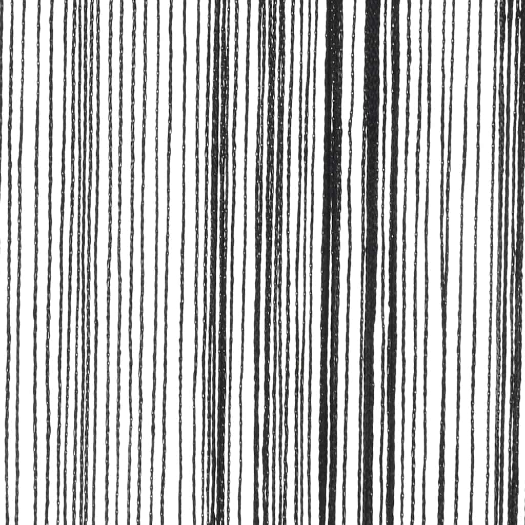 Fadenvorhänge 2 Stk. 140 x 250 cm Schwarz