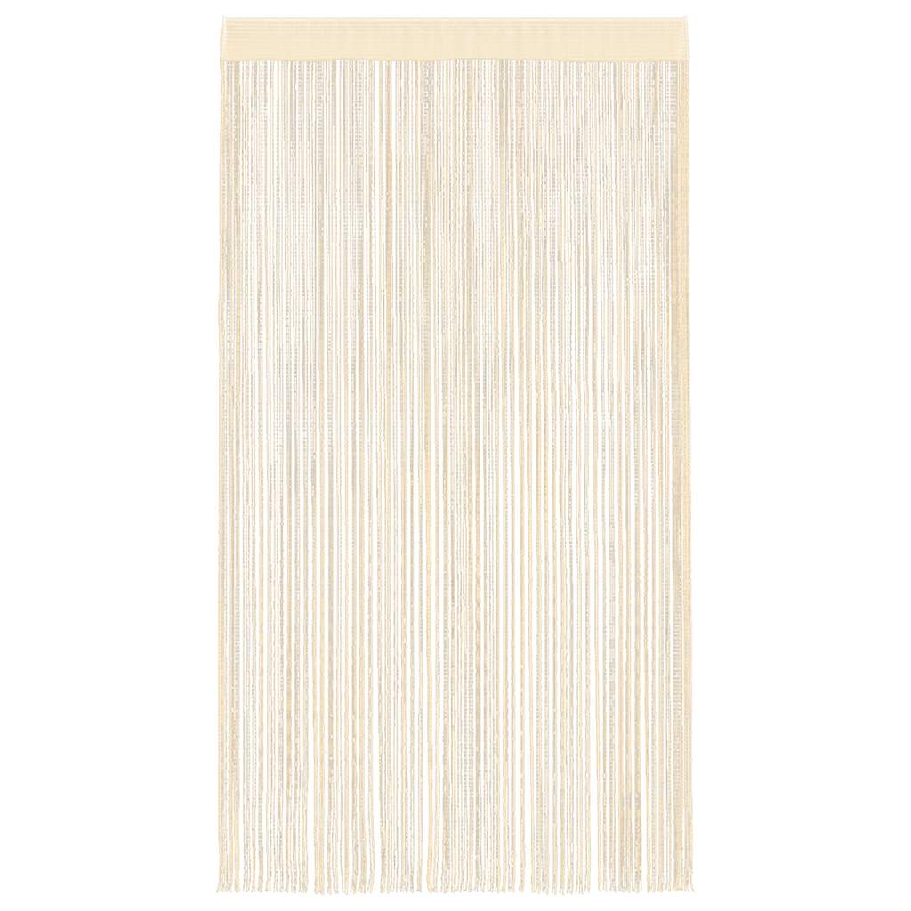 Fadenvorhänge 2 Stk. 100 x 250 cm Cremefarben