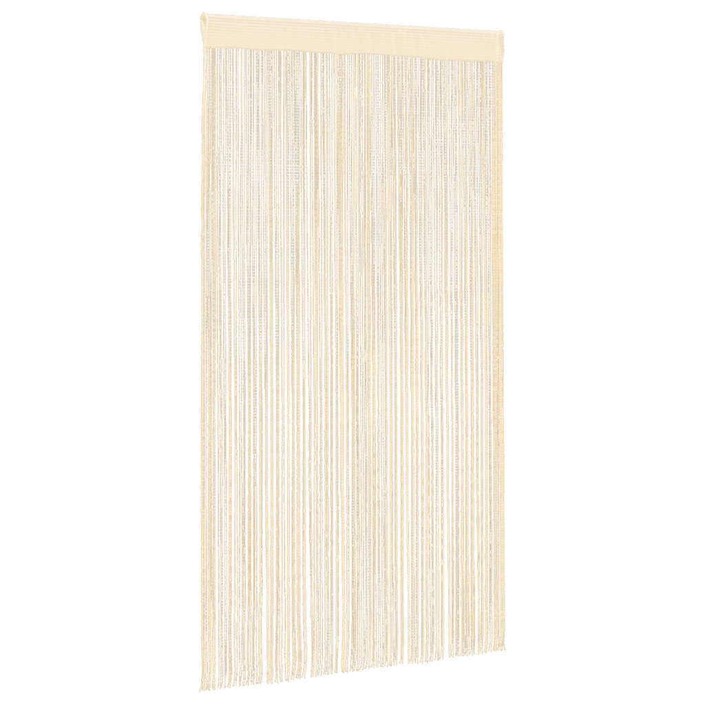 Fadenvorhänge 2 Stk. 140 x 250 cm Cremefarben