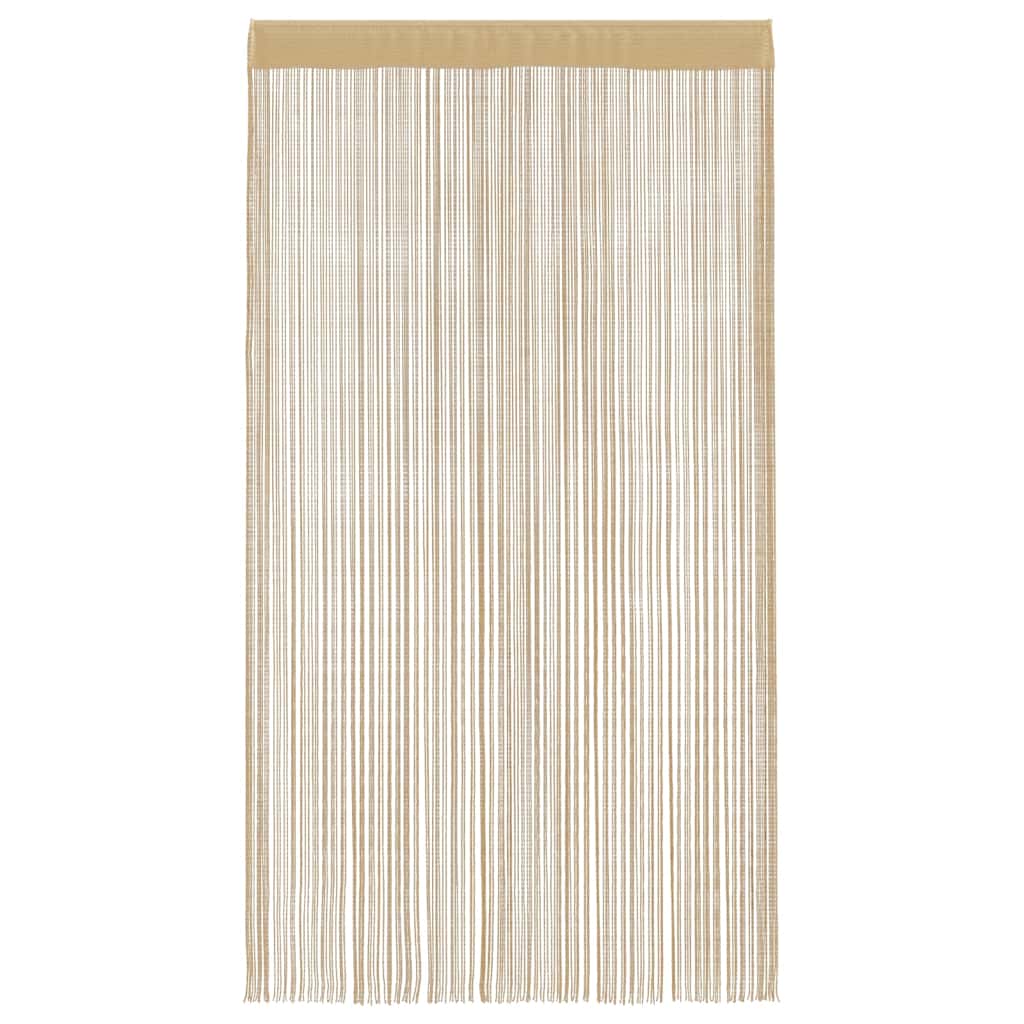 Fadenvorhänge 2 Stk. 100 x 250 cm Beige