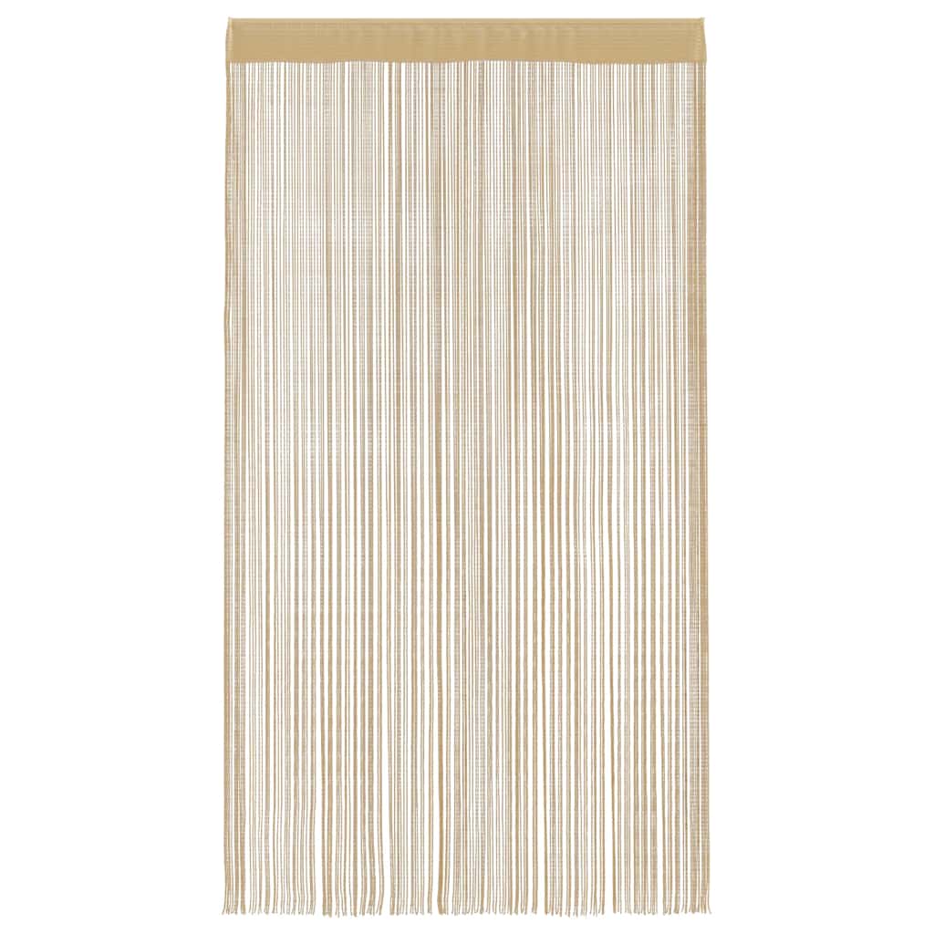 Fadenvorhänge 2 Stk. 140 x 250 cm Beige
