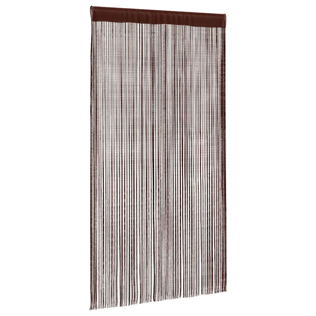 Fadenvorhänge 2 Stk. 140 x 250 cm Braun