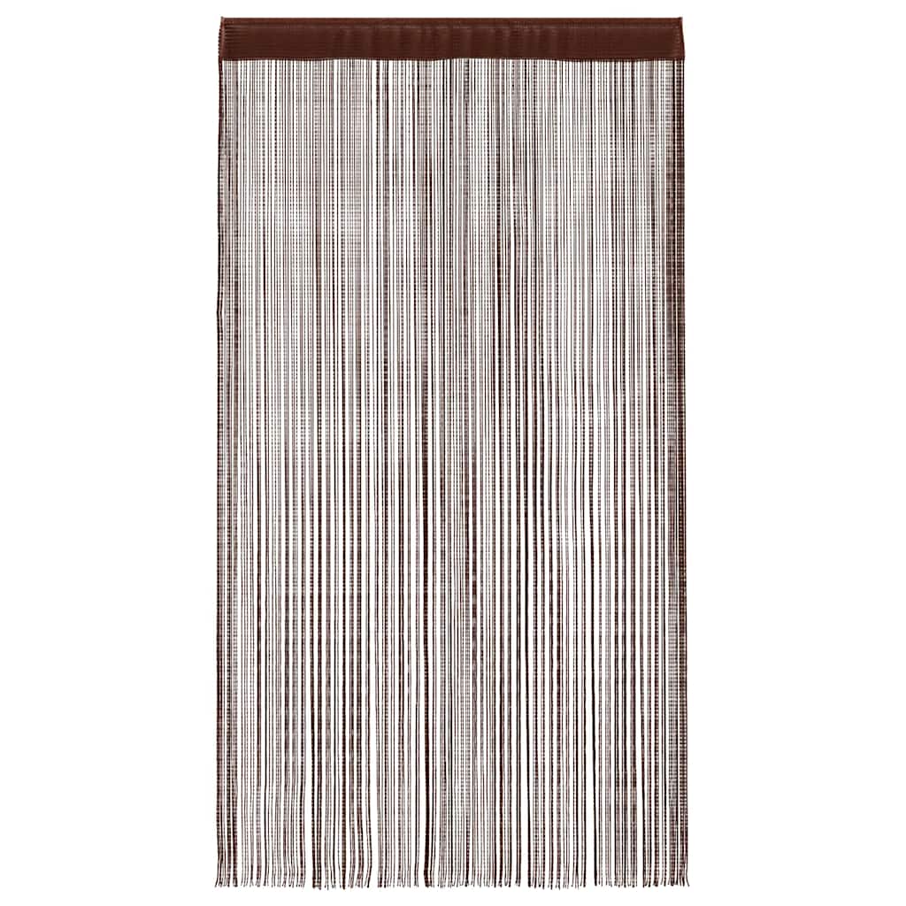 Fadenvorhänge 2 Stk. 140 x 250 cm Braun