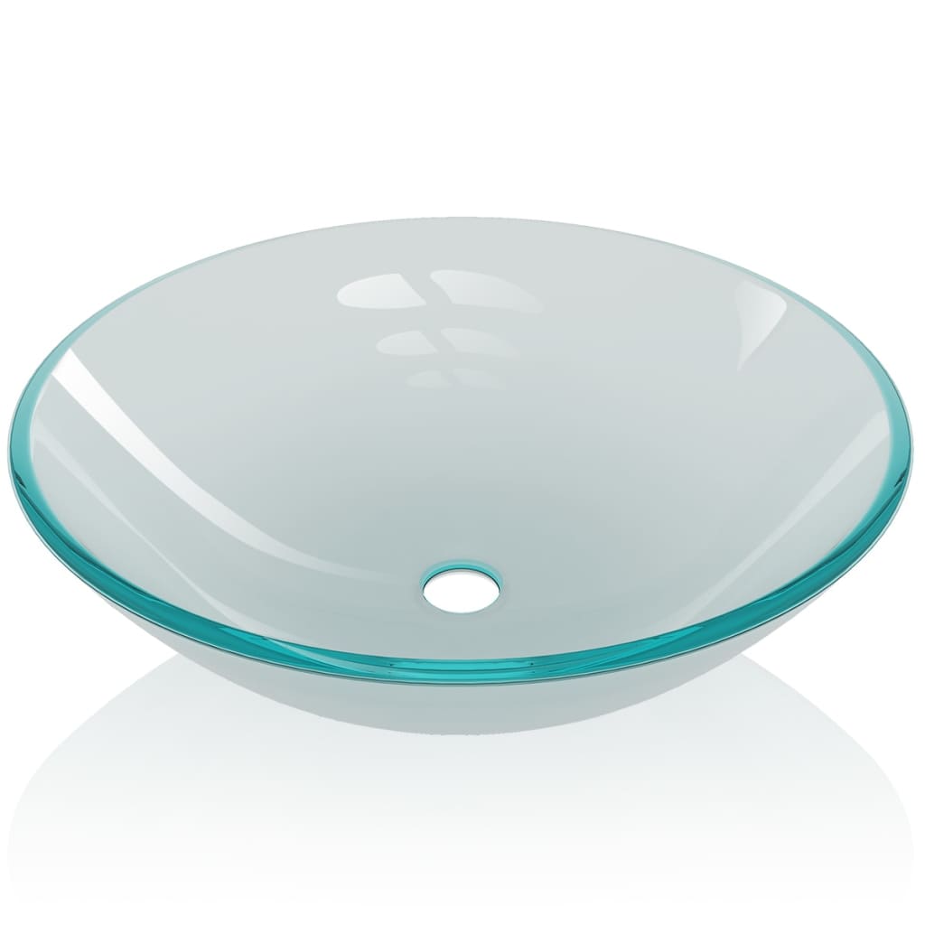 Waschbecken Hartglas 42 cm Mattiert