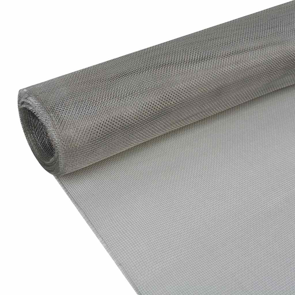 Drahtzäune 100 x 1000 cm Edelstahl 304 Silber