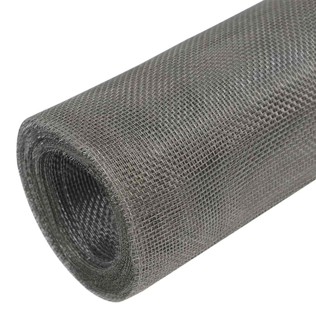 Drahtzäune 100 x 1000 cm Edelstahl 304 Silber