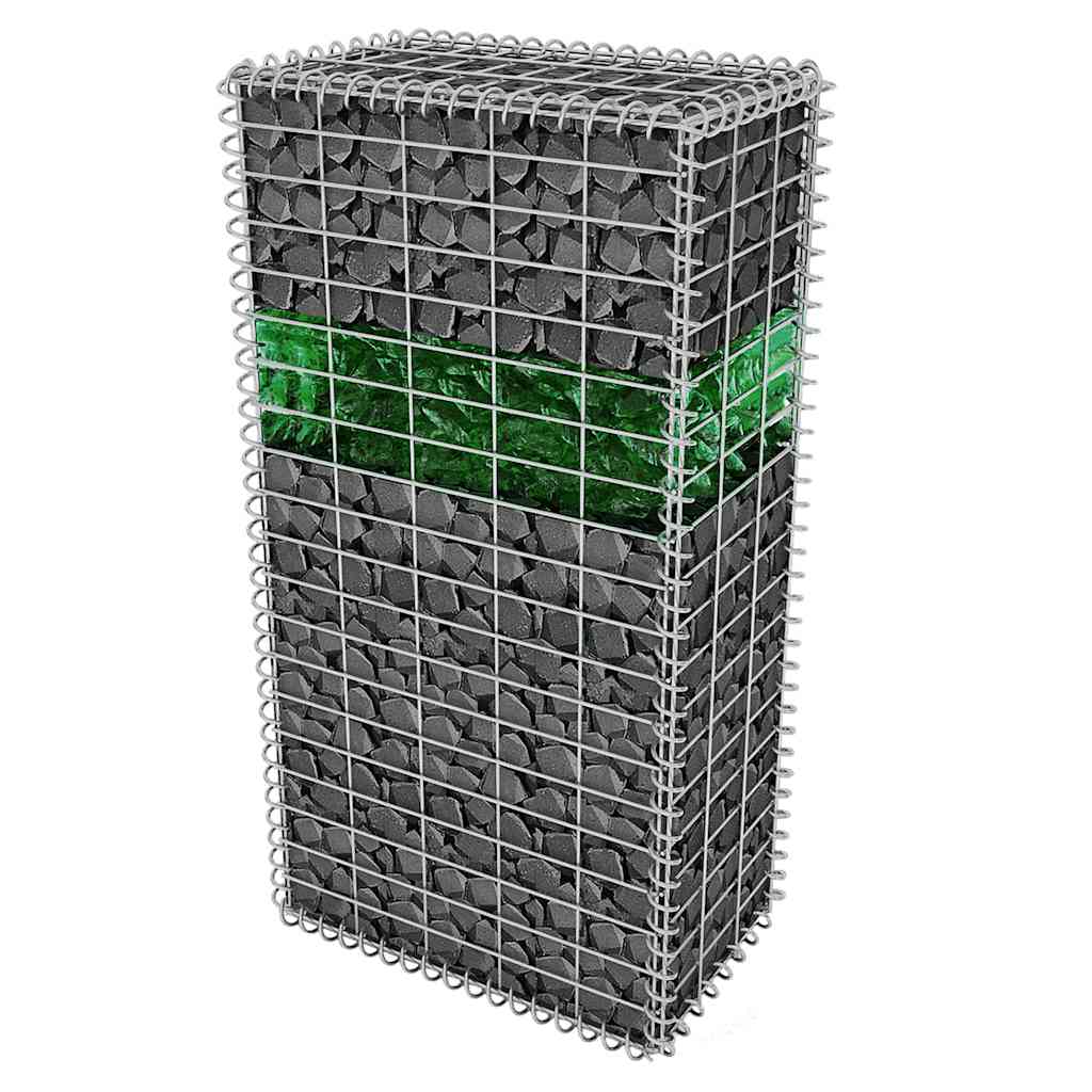 Gabionensteine aus Glas Grün 60-120 mm 25 kg