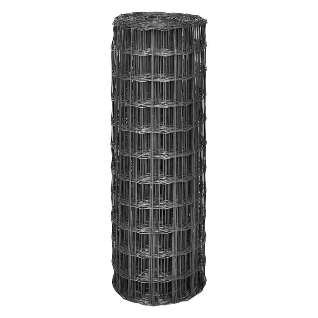 Eurozaun Stahl 10 x 1 m Grau