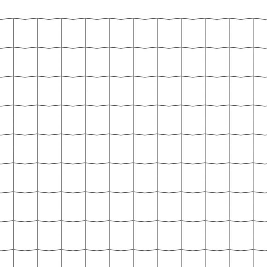 Eurozaun Stahl 10 x 1,5 m Grau