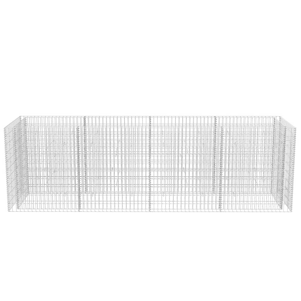 Gabionen-Hochbeet Stahl 360×90×100 cm