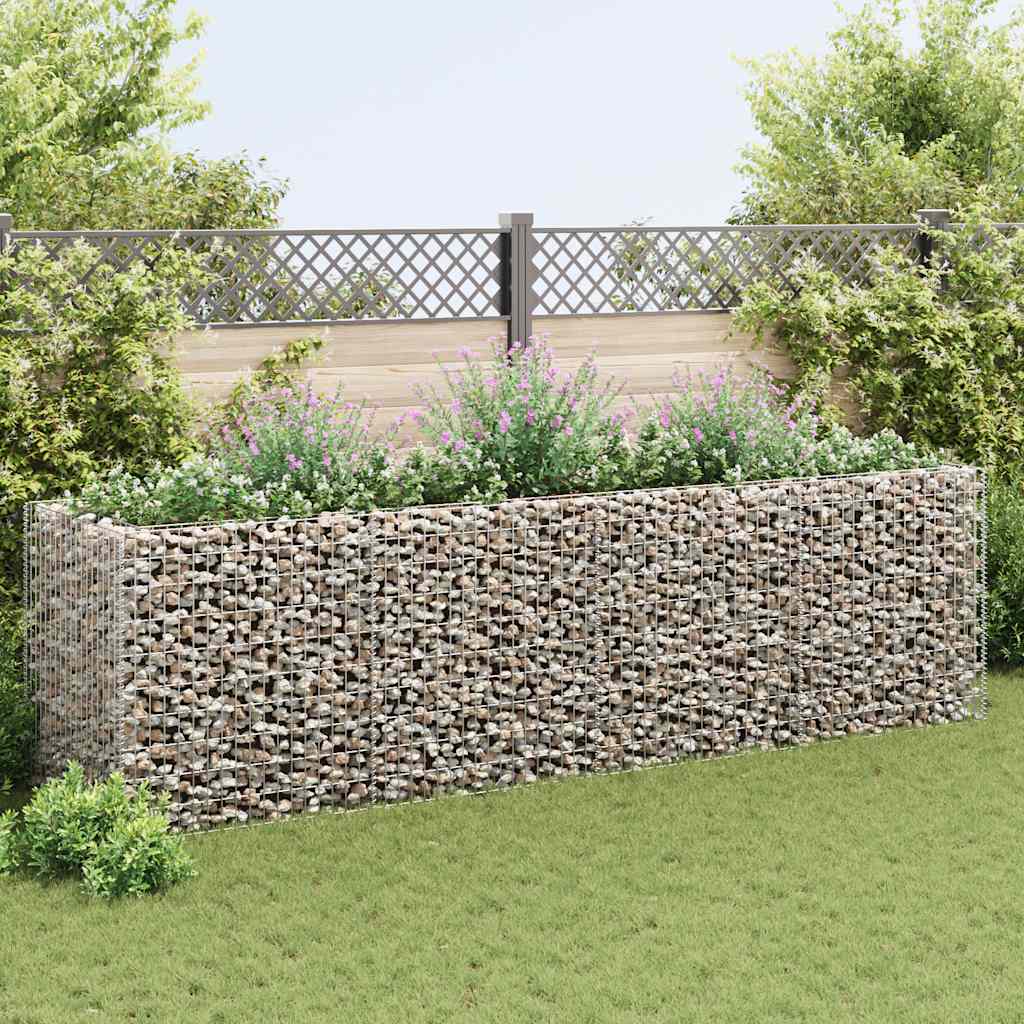 Gabionen-Hochbeet Stahl 360×90×100 cm