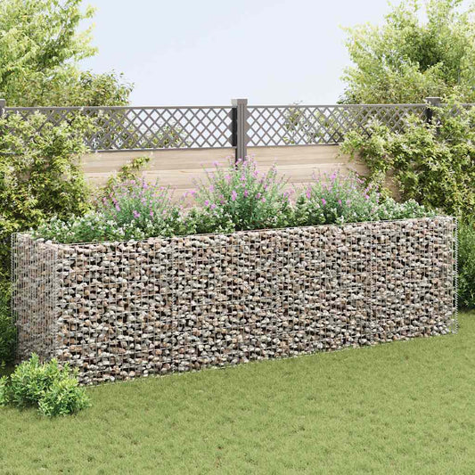 Gabionen-Hochbeet Stahl 360×90×100 cm