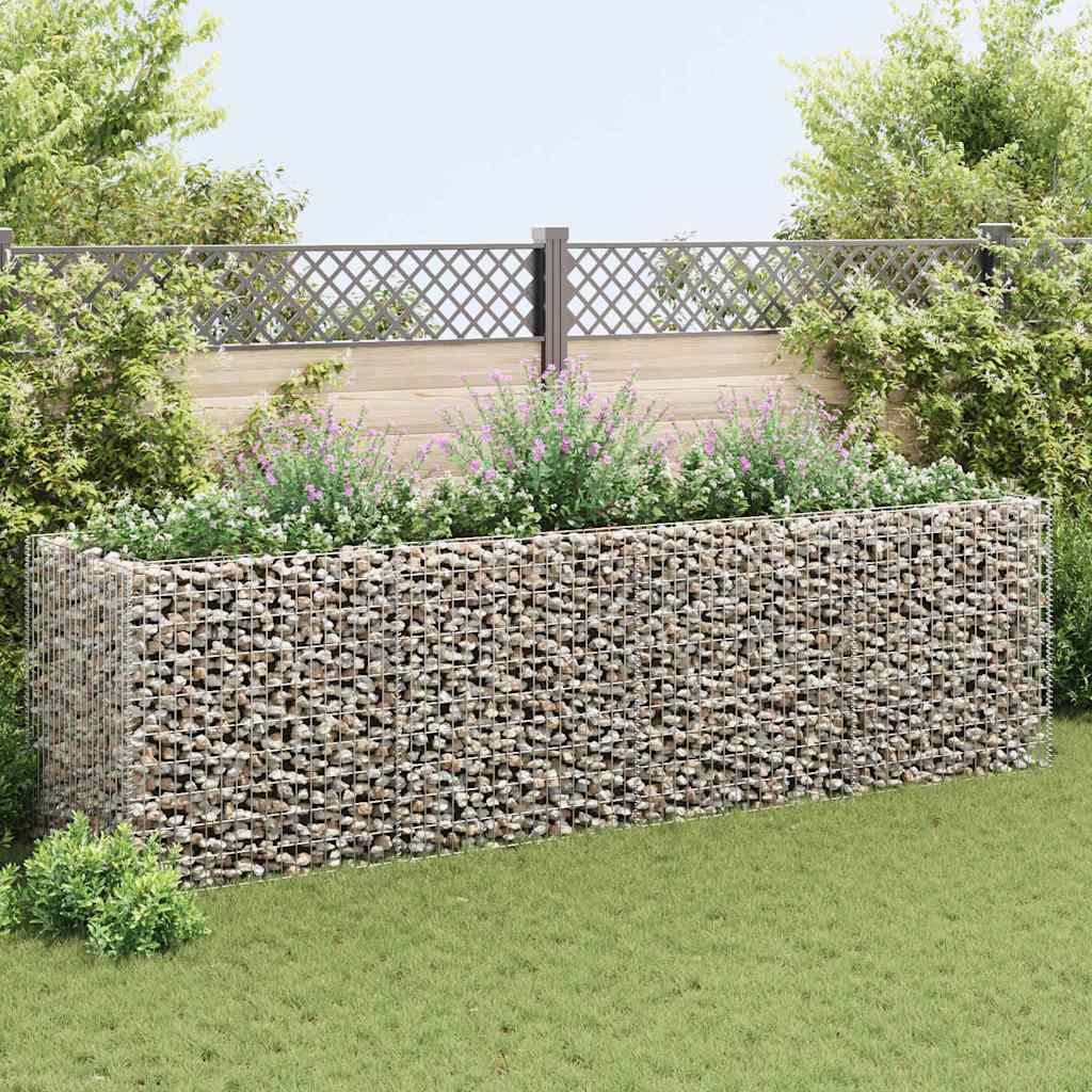 Gabionen-Hochbeet Stahl 360×90×100 cm