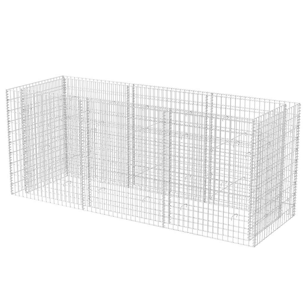 Gabionen-Hochbeet Stahl 270×90×100 cm