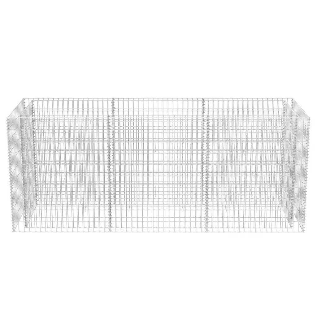 Gabionen-Hochbeet Stahl 270×90×100 cm