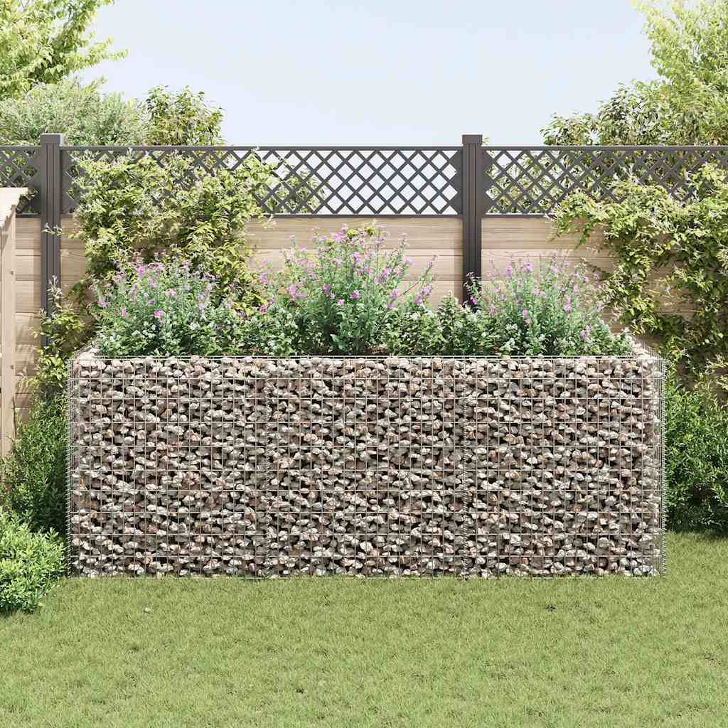 Gabionen-Hochbeet Stahl 270×90×100 cm
