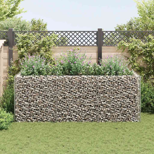 Gabionen-Hochbeet Stahl 270×90×100 cm