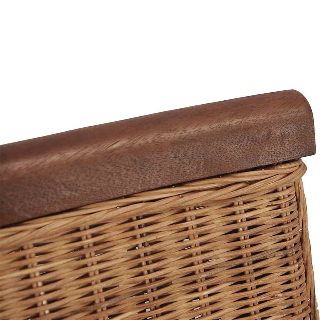 Dining room chairs 2 pcs. Brown natural rattan