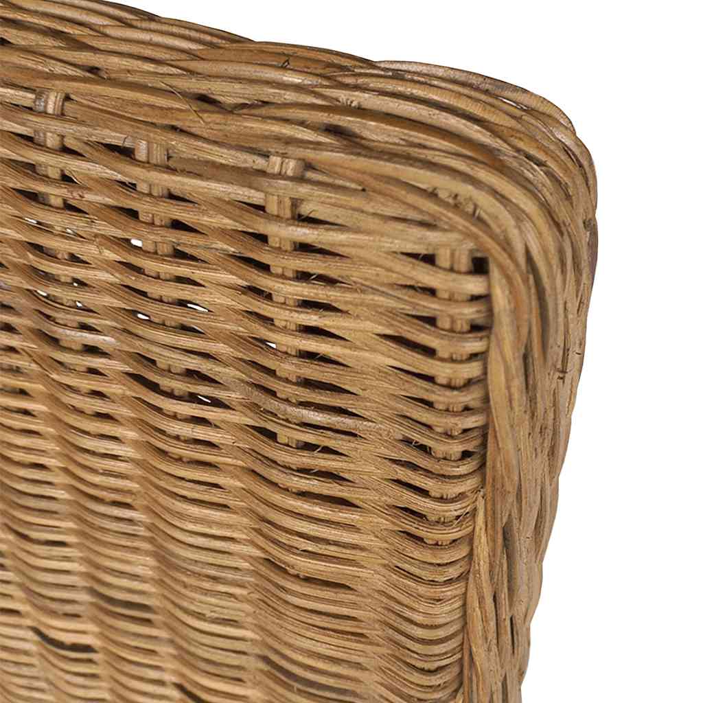 Dining Chairs 2 pcs. Brown Natural Rattan