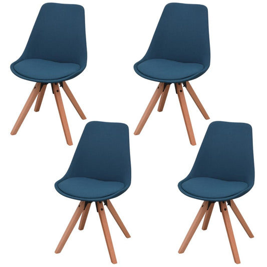 Esszimmerstühle 4 Stk. Blau Stoff