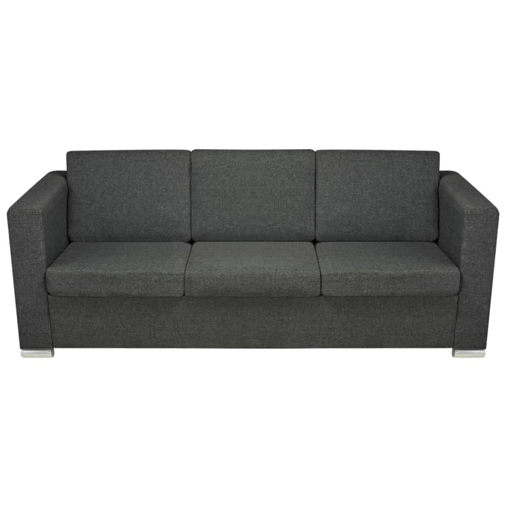 3-Sitzer Sofa Stoff Dunkelgrau