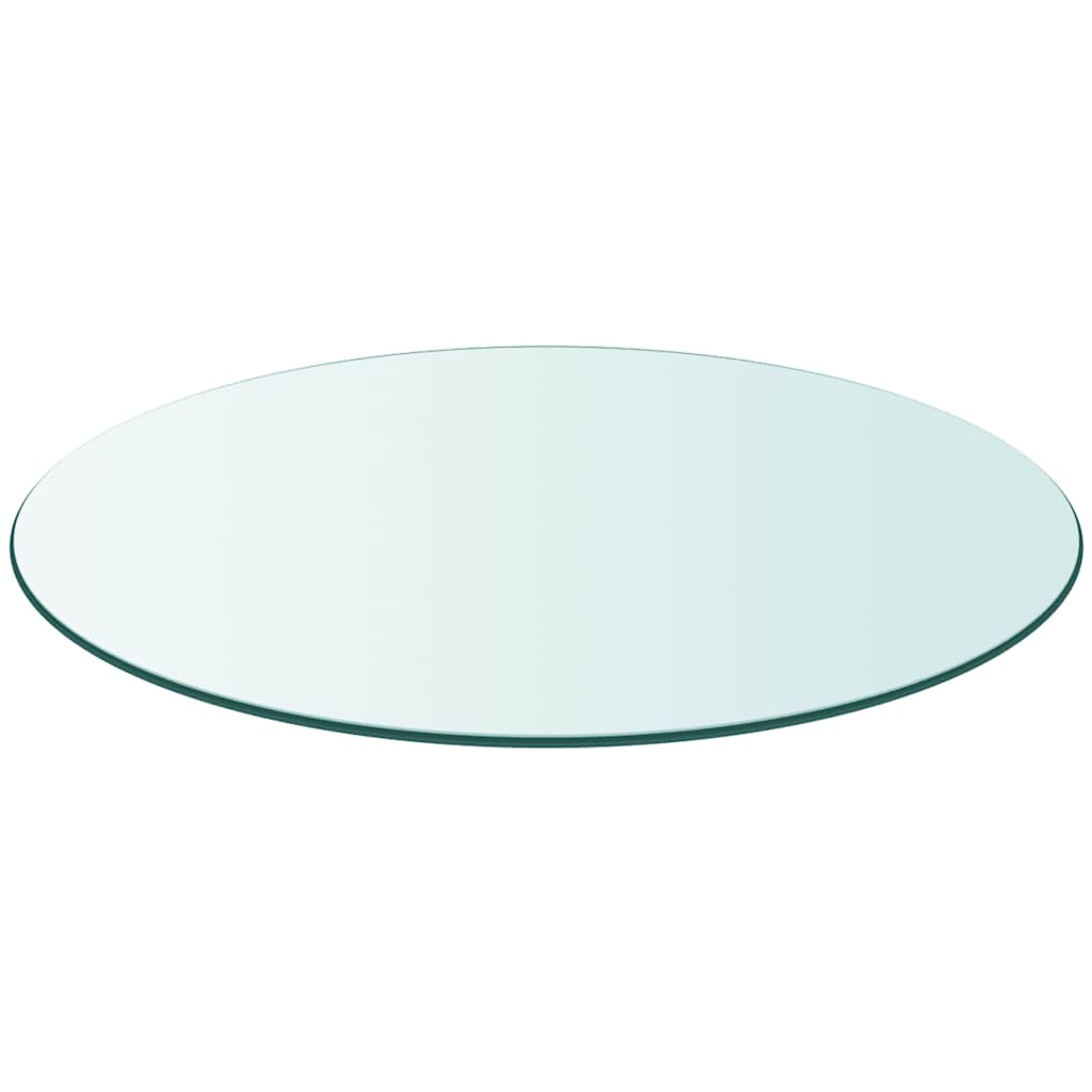 Tischplatte aus gehärtetem Glas rund 80 cm