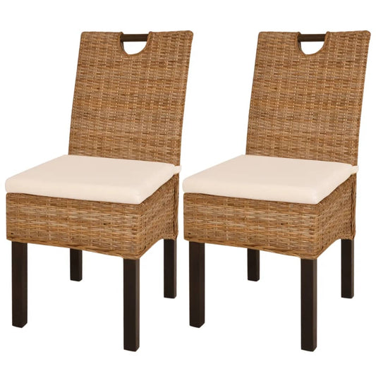 Dining chairs 2 pcs. Kubu rattan mango wood