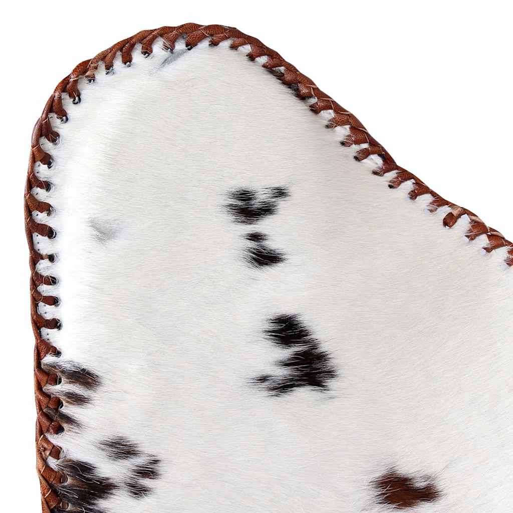 Butterfly-Sessel Braun und Weiß Echtes Kuhfell