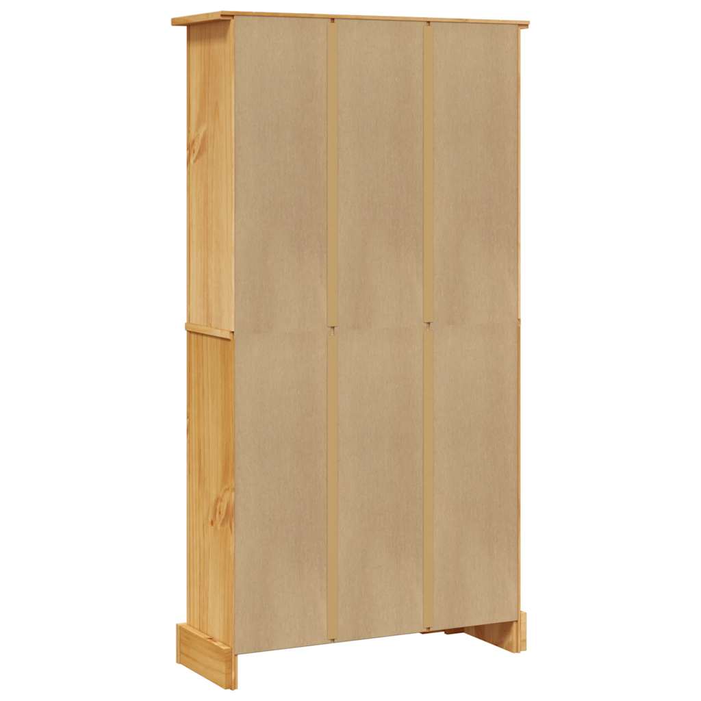 Bücherschrank 4 Fächer Mexiko-Stil Kiefernholz 80x29x150 cm