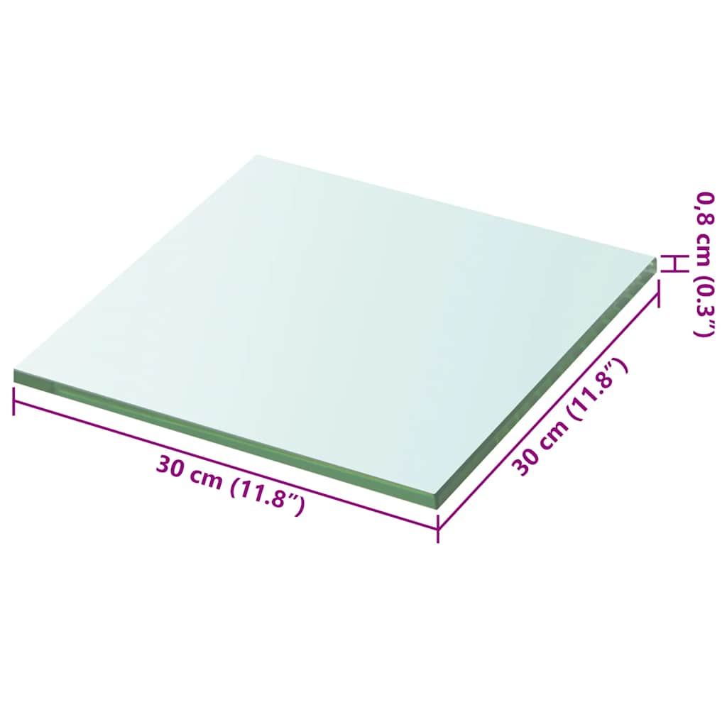 Regalboden Glas Transparent 30x30 cm