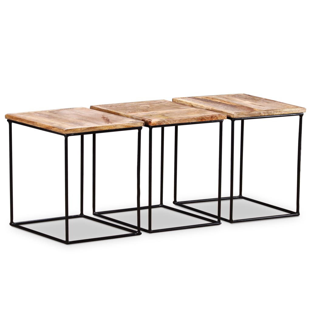 Table basse en bois de manguier massif 56x48x40 cm