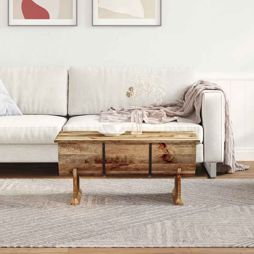 Table basse en bois de manguier massif 88x50x40 cm