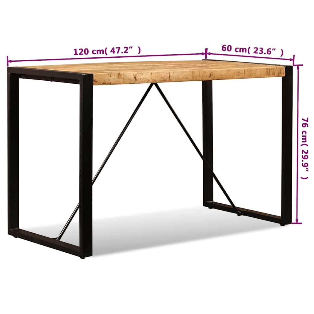 Esstisch Raues Massives Mangoholz 120 cm
