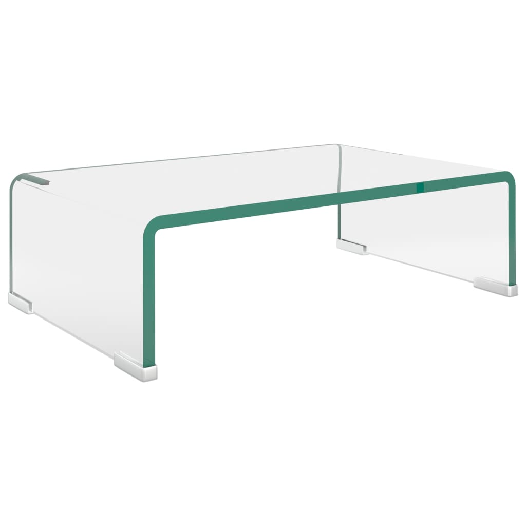 TV-Tisch/Bildschirmerhöhung Glas Transparent 40x25x11 cm