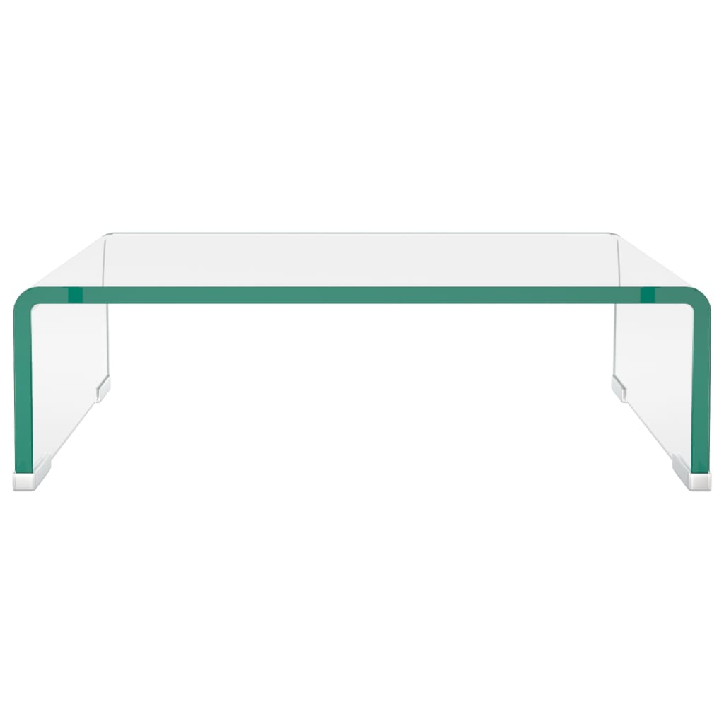 TV-Tisch/Bildschirmerhöhung Glas Transparent 40x25x11 cm