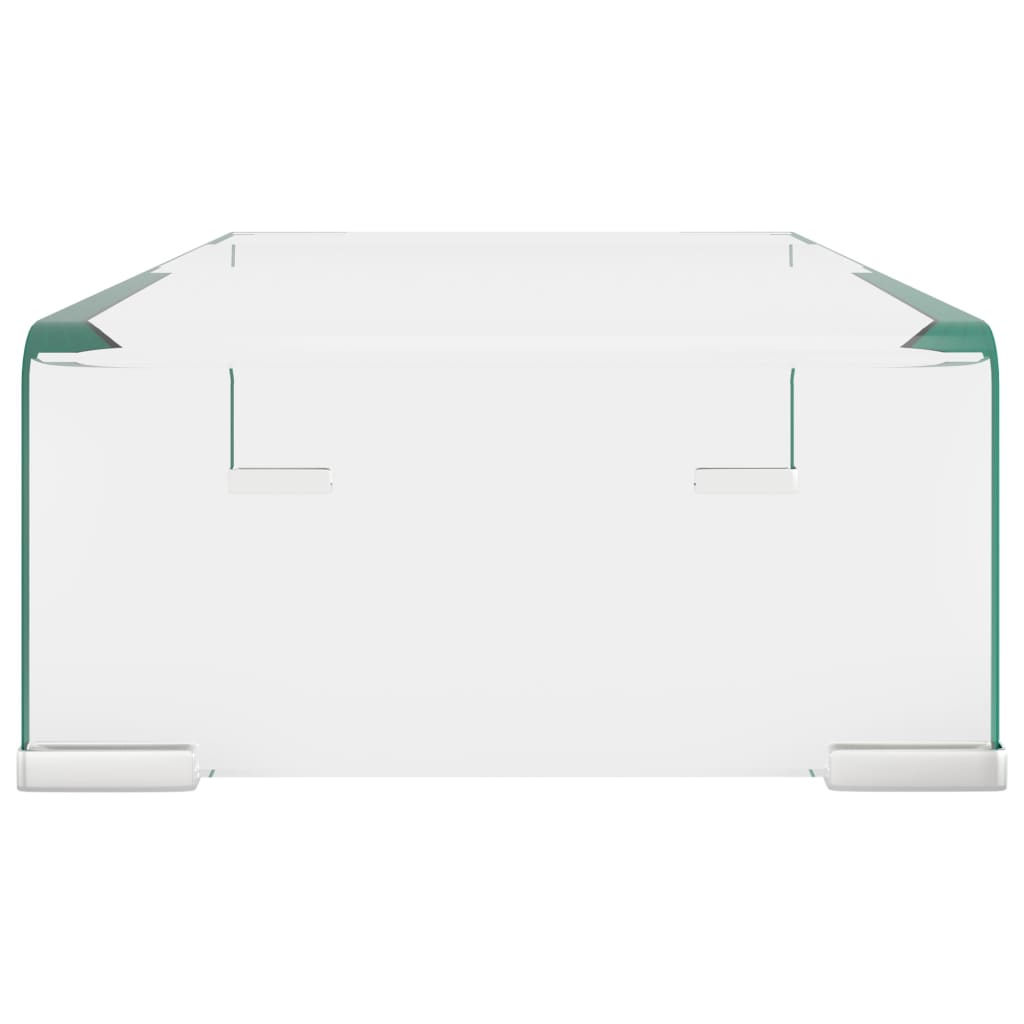 TV-Tisch/Bildschirmerhöhung Glas Transparent 40x25x11 cm