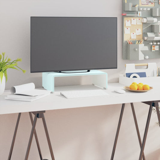 Support TV/moniteur en verre vert 40x25x11 cm