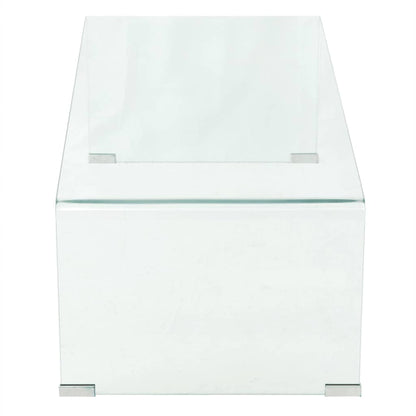 Couchtisch Hartglas 98x45x30 cm Transparent