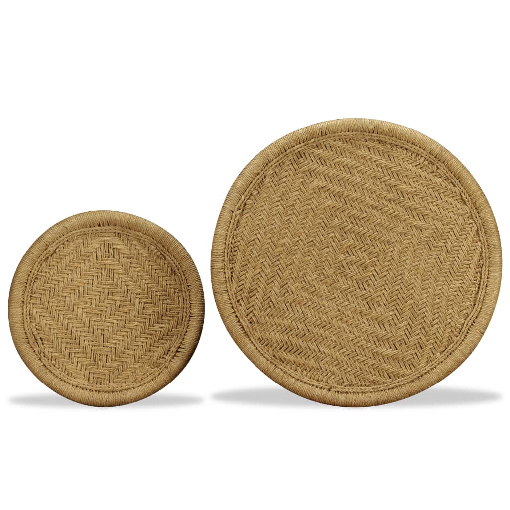 Ensemble de 2 tables basses en jute naturel