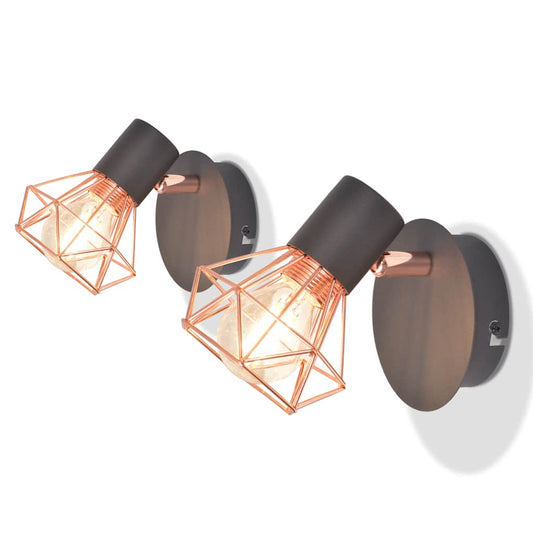 Wall lights 2 pcs. with 2 LED bulbs 8 W